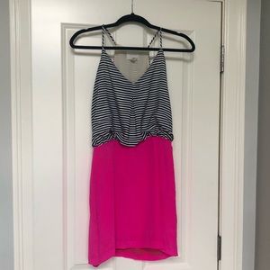 Greylin Striped/Solid Greylin Dress Size S